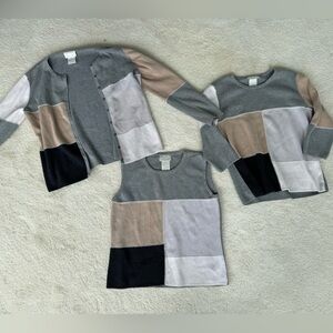 3 Piece Multi Color Sweater Set